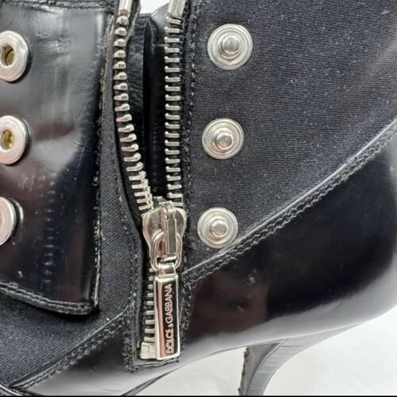 Dolce Gabbana Witchy Patent Leather Heeled Ankle Booties - Picture 7 of 9